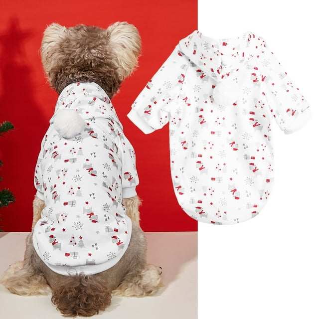 Unbranded Christmas Hooded Sweatshirt W/ Fur Ball, Gingerbread Man/Tree/Snowflake/Penguin Print, Warm, Multiple Colors, S/M/L