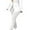 White, variant on OSOLU Women Casual Solid Color Mesh Bead Wide Leg Bottom Pants With Bottom Pants Trousers Daily Relaxed Fit Breathable Active Athletic Casual Bottoms