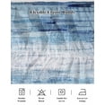thumbnail image 7 of Retro Blue Bed Skirt King Size 18" Drop Texture Abstract Modern Ombre Ruffled Wrap Around Bed Skirts Adjustable Elastic Bedskirt Dust Ruffle for King Size Bed, 7 of 7