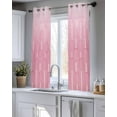 thumbnail image 5 of Red Ombre Sheer Curtains 39 Inch Length 2 Panels Set for Living Room/Bedroom, Farmhouse Stripes Modern Abstract Art Kitchen Curtains Grommet Semi-Sheer Curtains Drapes Window Treatments 27.5"x39"x2, 5 of 7