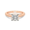thumbnail image 3 of IGI Certified 4 Carat Princess Shape Lab Grown Diamond Engagement Ring | 14K Rose Gold | Esther Tacori Style Solitaire Diamond Ring | FG-VS1-VS2 Quality Friendly Diamonds, 3 of 5