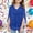 Blue, variant on Sparkling Girls Summer Long Sleeve Blouse with Threads and Mesh Layered Design Soft Comfortable Casual Top Short Sleeve Shirt for Girls Tees Kids Tshirts Clothes Summer Tops T-Shirt