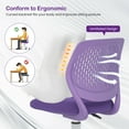 thumbnail image 4 of Costway  Kids Adjustable Mesh Chair with Ventilated PP Back & Soft Seat Cushion Purple, 4 of 7