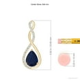 thumbnail image 3 of ANGARA Natural Twisted Infinity 1.15 ct Blue Sapphire Drop Pendant in 14K Yellow Gold for Women (Size-8x6mm) | Anniversary, Jewelry Gift for Women | Natural Blue Sapphire Necklace, 3 of 7