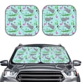 thumbnail image 2 of Vsdgher Hippo With Flamingos And Crocodiles Print Car Windshield Sun Shade, Reflective Sunshade Window Sunshade Sun Visor Protector Fit for Cars,Trucks,SUVs-Large, 2 of 6