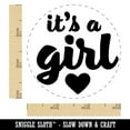 thumbnail image 2 of It's a Girl Baby Shower Party Self-Inking Rubber Stamp Ink Stamper - Brown Ink - Small 3/4 Inch, 2 of 7