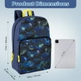 thumbnail image 2 of 17 Inch Fun Printed Backpack for Commute and Travel in Planetary Space Rocket Print, 2 of 5