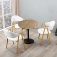 thumbnail image 3 of ziyahi Nappe Ronde en PVC Imperméable Housse de Table Déco Maison Motif Bois, 3 of 9