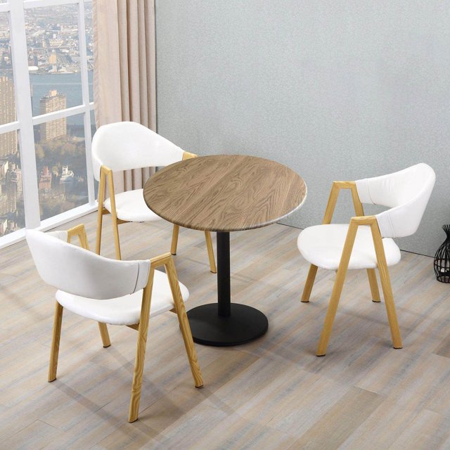 serony Round PVC Tablecloth Waterproof Table cover flannel elastic oilcloth desk back Cover Home Decor Wood Pattern