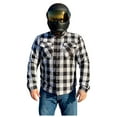 thumbnail image 1 of Fast Mask Black & White Plaid Kevlar Lined Armoured Flannel Shirts, 1 of 6