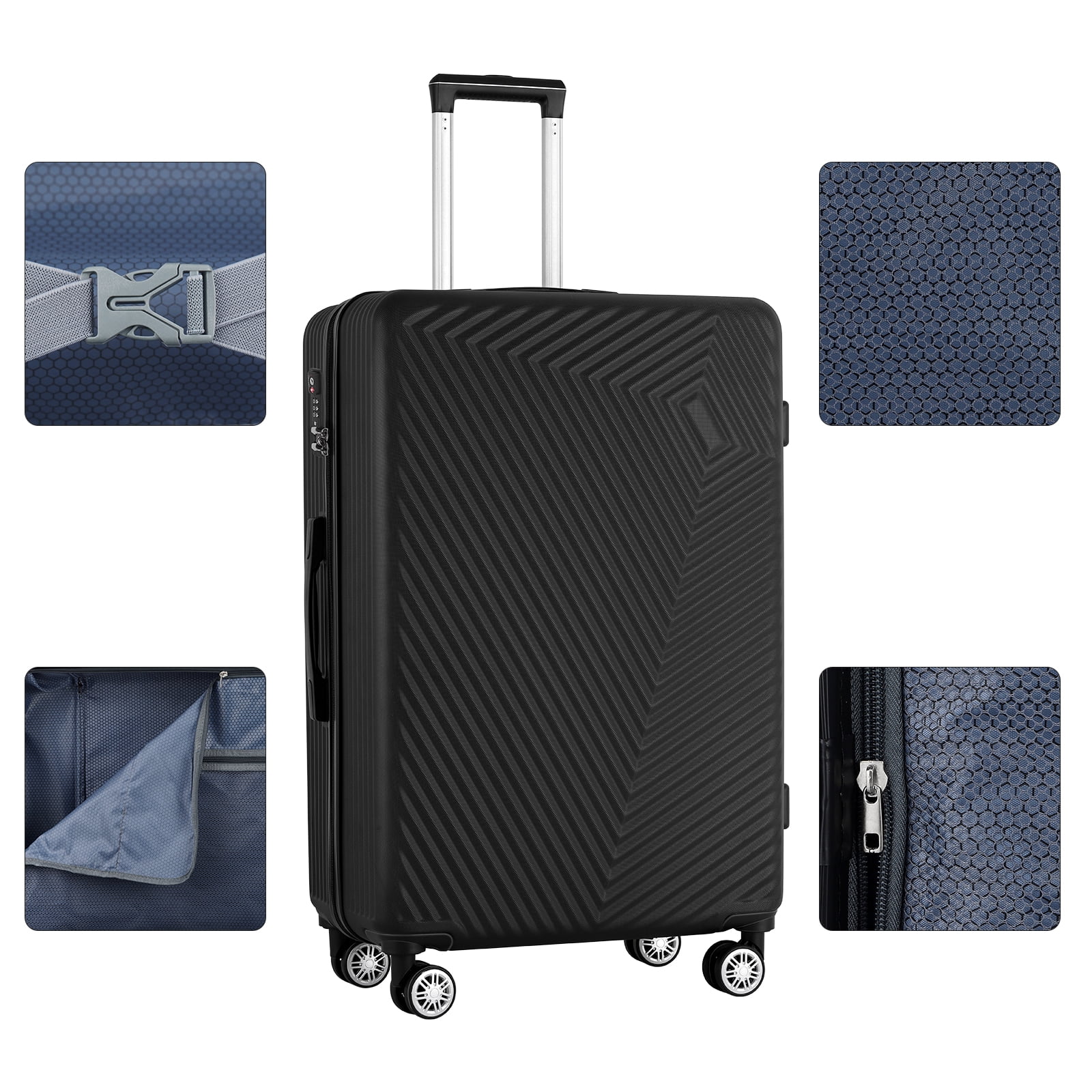 Buy HIKOLAYAE Concentric Collection Upright Luggage with 8Wheel