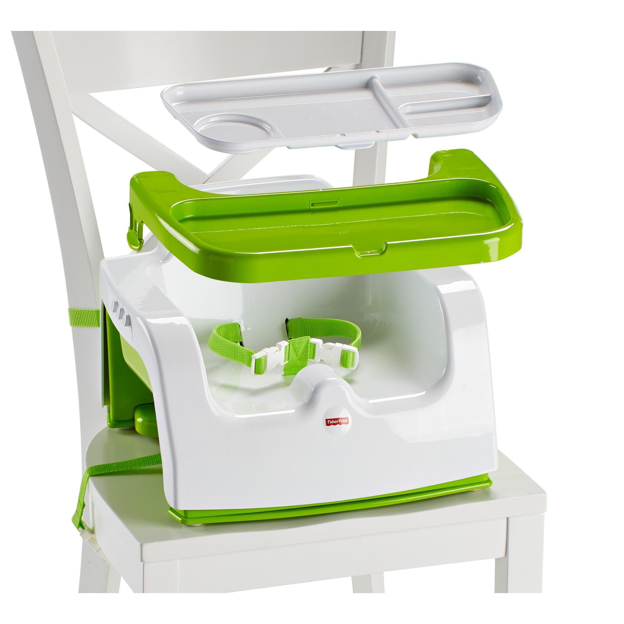 Fisher-Price Grow-with-Me Portable Booster Seat Green//White