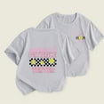 thumbnail image 2 of CHEEREAM Girl's Cute Graphic Tees Letter Print Preppy T Shirts Casual Teen Tops Back to School Clothes Size 3-12, 2 of 4