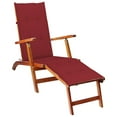 thumbnail image 2 of vidaXL Deckchair Patio Lounge Chair Folding Sunbed Cushion Solid Acacia Wood, 2 of 30