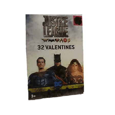 Justice League Superman,Batman,Wonder Woman 32 Valentines Cards