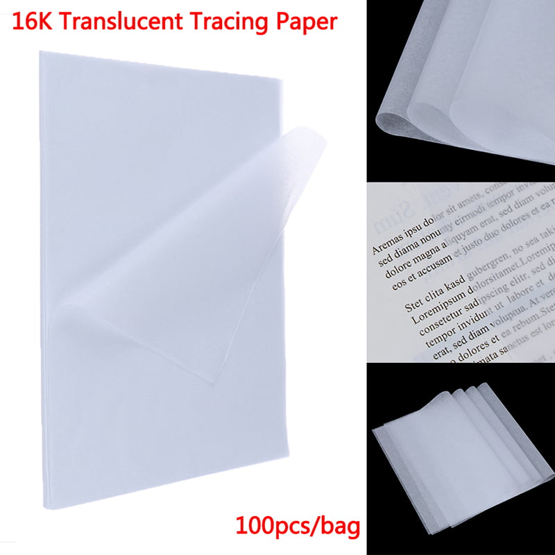 100pcs Tracing Paper Translucent Craft Copying Calligraphy Drawing Writing  Wn 