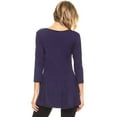 thumbnail image 3 of Women's Peplum Knit Top, NAVY BLUE, M, 3 of 4