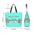 thumbnail image 6 of Bingfone Canvas Tote Bag for Women with Inner Pocket Aesthetic Cute Shopping Tote Bags Reusable Grocery Bags-Lgbt Gnome, 6 of 9