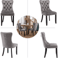 thumbnail image 6 of LegaHome Dining Room Chairs Set of 4, Modern Upholstered Velvet Dining Chair with Nailhead Trim&Solid Wood Legs, Tufted Button Padded Accent Chairs Set for Kitchen Dining Room Living Room, Gray, 6 of 9
