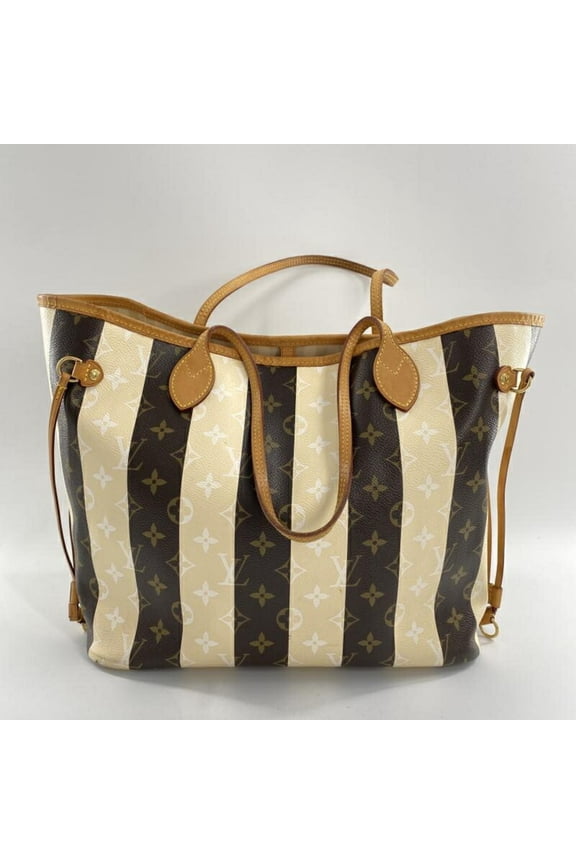 Pre-Owned LOUIS VUITTON Neverfull MM M40560 Tote Bag Monogram Rayeur Brown Beige... (Fair)
