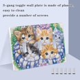 thumbnail image 4 of 2 Gang Light Switch Cover Plate Cats and Wreath Wall Plate Decorate Electrical Outlet Cover Plates 4.56”x4.48”, 4 of 8