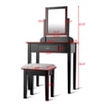 thumbnail image 3 of Topbuy Removable Mirror Vanity Table Unit Makeup Set w/ Padded Stool & 5 Dawers White, 3 of 6