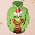 thumbnail image 4 of Sudadera Jersey de Grinch, ajuste holgado, bolsillos, estilo deportivo, traje diario Kuymtek Verde*027 T XL para Mujer, 4 of 6
