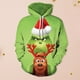 thumbnail image 3 of Sudadera Jersey de Grinch, ajuste holgado, bolsillos, estilo deportivo, traje diario Ygjytge Verde*027 T S para Mujer, 3 of 5