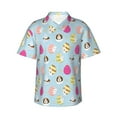 thumbnail image 1 of Balery Happy Easter Camisas hawaianas de manga corta para hombre, camisas playeras de corte holgado, camisas de vacaciones con botones,Medium, 1 of 7