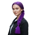 thumbnail image 6 of Stretched Braiding Hair, 24 inch Long Hair Extensions for Braids, Synthetic Braiding Hair, Professional Synthetic Fiber Crochet Twist Braids, Purple, 6 of 6
