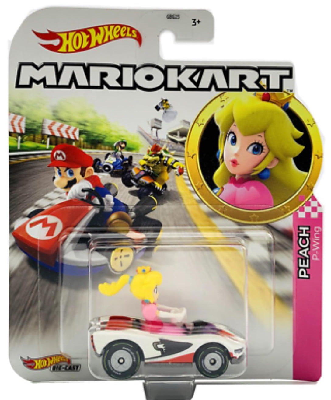 Hot Wheels Mario Kart 1:64 Die-Cast Sortiment Princess Daisy mit Wild Wing 