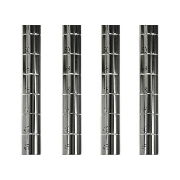 4 Pack of 14" High Chrome Poles