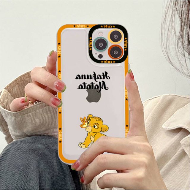 Disney-funda de teléfono del Rey León, carcasa para iPhone 11, 12, 13, Mini Pro Max, 14 Pro Max