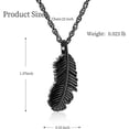 thumbnail image 2 of Feather Wing Urn Necklace Cremation Necklace for Ashes Cremation Jewelry for Women Men Memorial Ashes Keepsake Pendant, 2 of 6
