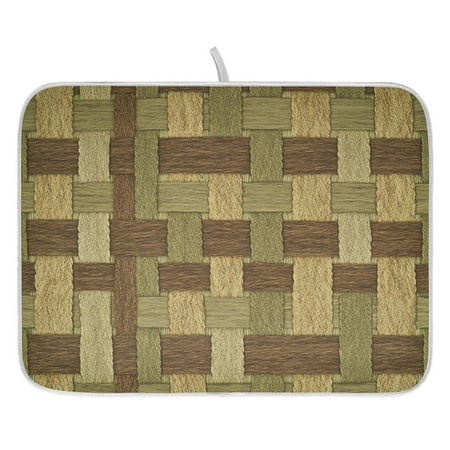 

Wooden Texture Pattern Dish Drying Mat for Kitchen Quick Drying Absorbent Soft Durable 18 x 24