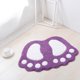 thumbnail image 2 of Alfombra De Baño Antideslizante Y Absorbente, Diseño De Pies Grandes, Poliéster, Morado, 40 X 60 Cm, 2 of 5