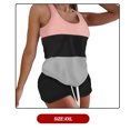thumbnail image 4 of Sonducket Kit de chándal de dama Patrón de impresión Sin mangas Moda Chándal Empalme Pantalones cortos con cordón suelto Oficina en casa Playa conjuntos de ropa Rosa/Gris/Negro XXL Sonducket AP011472-11, 4 of 6
