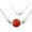 Red, variant on Modish Two Sided Round Abalone Shell and White Shell Sterling Silver Necklace