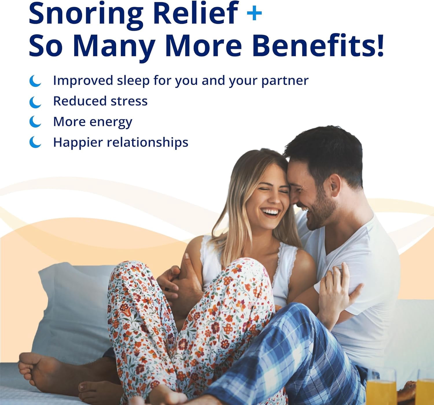 AWT 2Pack Anti-Snoring Mouthpiece, Living Hinge & Open Front Design for Comfort & Easy Breathing, (Transparent).