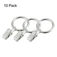 thumbnail image 4 of Uxcell 10 Pack Curtain Clips Rings with Clips Rustproof 1.02" Interior Diameter Silver, 4 of 7