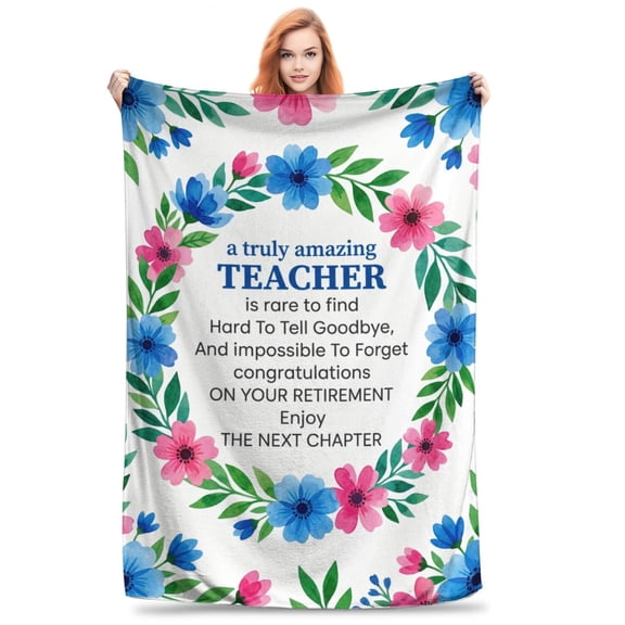 Teacher Retirement Gifts for Women, Teacher's Retirements Blanket , Teacher Retirement Gifts, Retired Gift for Teachers 50x40