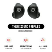 Raycon Fitness Earbuds True Wireless Bluetooth with Built in Mic 54 Hours of Battery IPX7 Waterproof and Charging Case with Talk, Text, and Play Bluetooth 5.2 Portable Sport (Black)