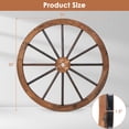 thumbnail image 3 of Gymax Set of 4 Decorative Wooden Wagon Wheels 30'' Vintage Wall Decor Solid Fir Wood, 3 of 9