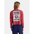 thumbnail image 3 of Netflix Stranger Things Cotton Cropped Flannel from No Boundaries, Women’s & Women’s Plus, 3 of 5