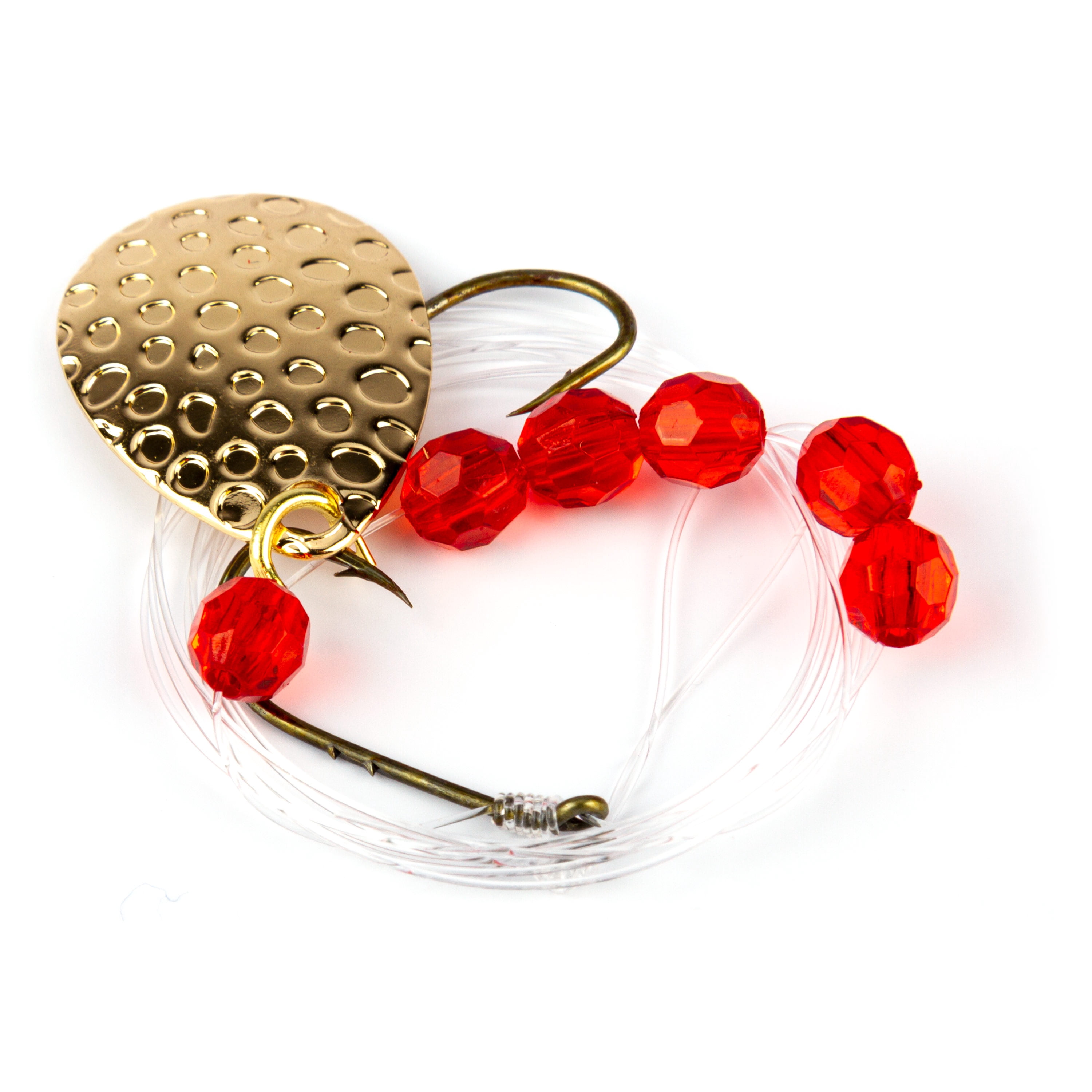 Ozark Trail Freshwater Walleye Fishing Rig, Double Hook, Gold Hammered Blade