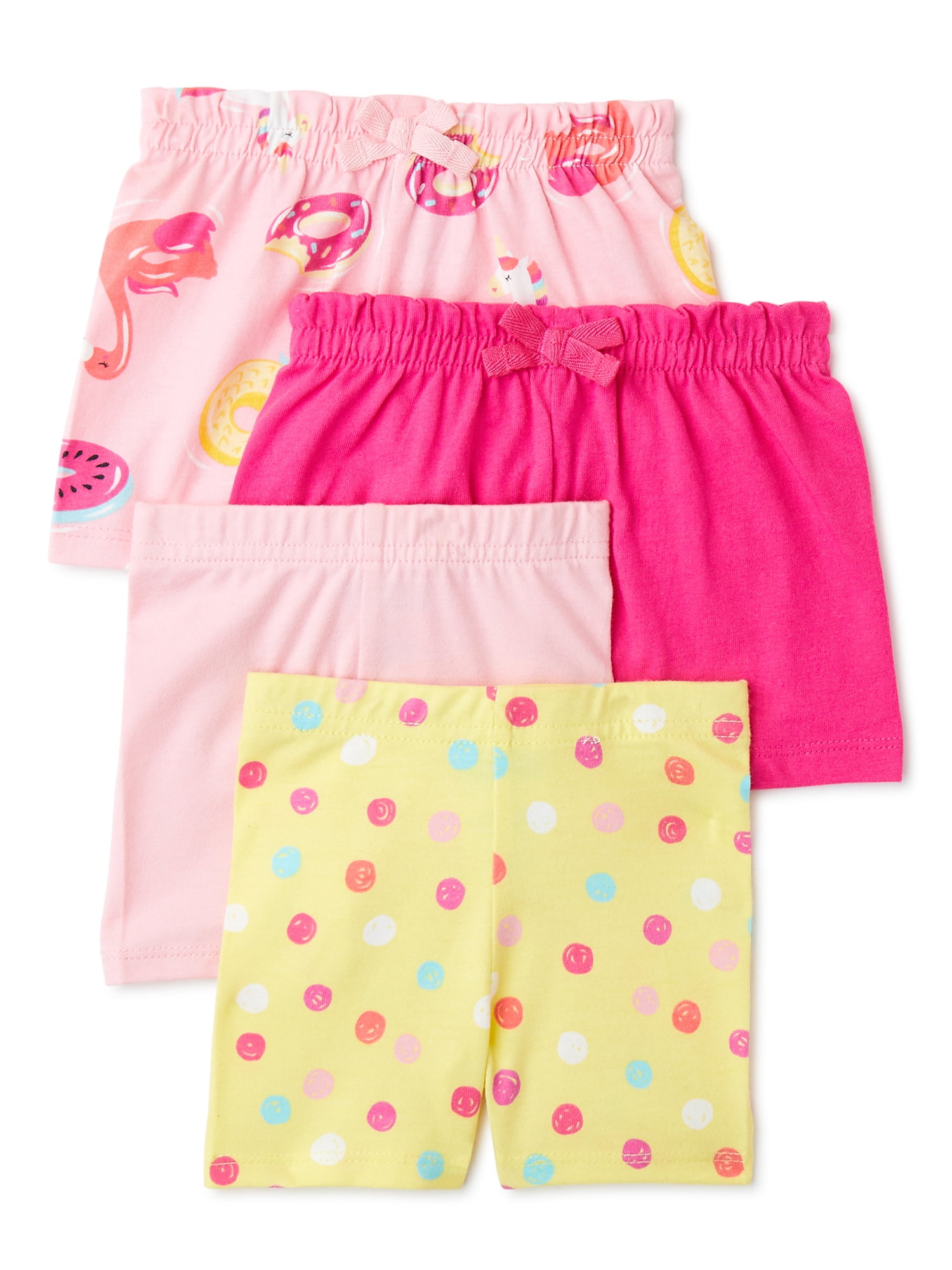Garanimals Baby Girl Paperbag & Bike Shorts Multipack, 4-Pack, Sizes 0/3M- 24M - Walmart.com
