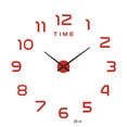 thumbnail image 2 of Bewildely Reloj de pared con espejo, pegatinas silenciosas, reloj Digital sin marco DIY, colgante decorativo moderno, negocio extraíble para el hogar Decoración del hogar Rojo Bewildely HA082527-01, 2 of 6