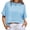 Blue, variant on Womens Oversized Crop Tops Workout Short Sleeve T Shirts Summer Casual Loose Fit Basic Tee Shirts with Pockets
