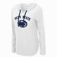 thumbnail image 2 of Women's Colosseum White Penn State Nittany Lions My Lover Lightweight Hooded Long Sleeve T-Shirt, 2 of 3