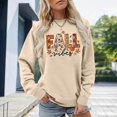 thumbnail image 2 of KHONTS Fall Sweatshirts for Women Autumn Graphic Printed Pullover Tops Long Sleeve Casual Fashion T Shirts Beige XL, 2 of 4